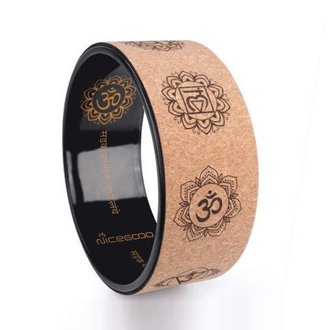 Cork Yoga Wheel Laser Engraved