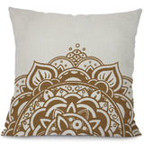 Linen Cushion Covers Flower & Mandala Designs