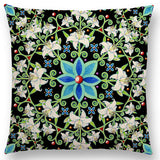 Linen Cushion Covers - Boho Millefiori Geometric Mandala designs
