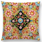 Linen Cushion Covers - Boho Millefiori Geometric Mandala designs
