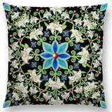 Linen Cushion Covers - Boho Millefiori Geometric Mandala designs