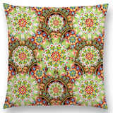 Linen Cushion Covers - Boho Millefiori Geometric Mandala designs