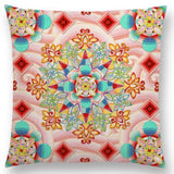 Linen Cushion Covers - Boho Millefiori Geometric Mandala designs