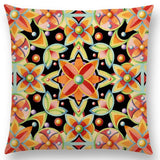 Linen Cushion Covers - Boho Millefiori Geometric Mandala designs