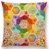 Linen Cushion Covers - Boho Millefiori Geometric Mandala designs