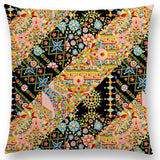 Linen Cushion Covers - Boho Millefiori Geometric Mandala designs