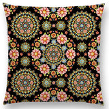 Linen Cushion Covers - Boho Millefiori Geometric Mandala designs