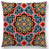 Linen Cushion Covers - Boho Millefiori Geometric Mandala designs