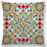 Linen Cushion Covers - Boho Millefiori Geometric Mandala designs