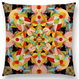 Linen Cushion Covers - Boho Millefiori Geometric Mandala designs
