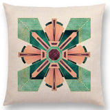 Linen Cushion Covers - Geometric Shapes Letters & Patterns