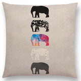Linen Cushion Covers - Geometric Shapes Letters & Patterns
