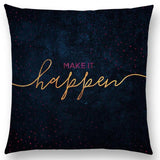Linen Cushion Covers - Geometric Shapes Letters & Patterns