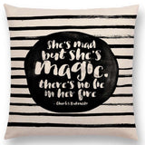 Linen Cushion Covers - Geometric Shapes Letters & Patterns