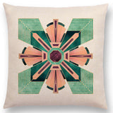 Linen Cushion Covers - Geometric Shapes Letters & Patterns