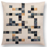 Linen Cushion Covers - Geometric Shapes Letters & Patterns