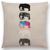 Linen Cushion Covers - Geometric Shapes Letters & Patterns