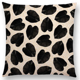 Linen Cushion Covers - Geometric Shapes Letters & Patterns