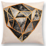 Linen Cushion Covers - Geometric Shapes Letters & Patterns