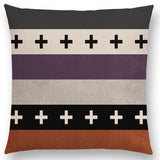Linen Cushion Covers - Geometric Shapes Letters & Patterns